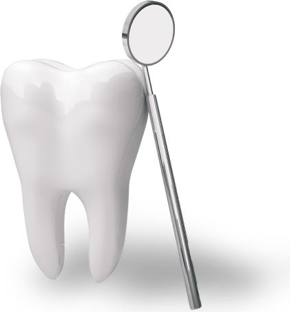 big tooth with magnifying glass